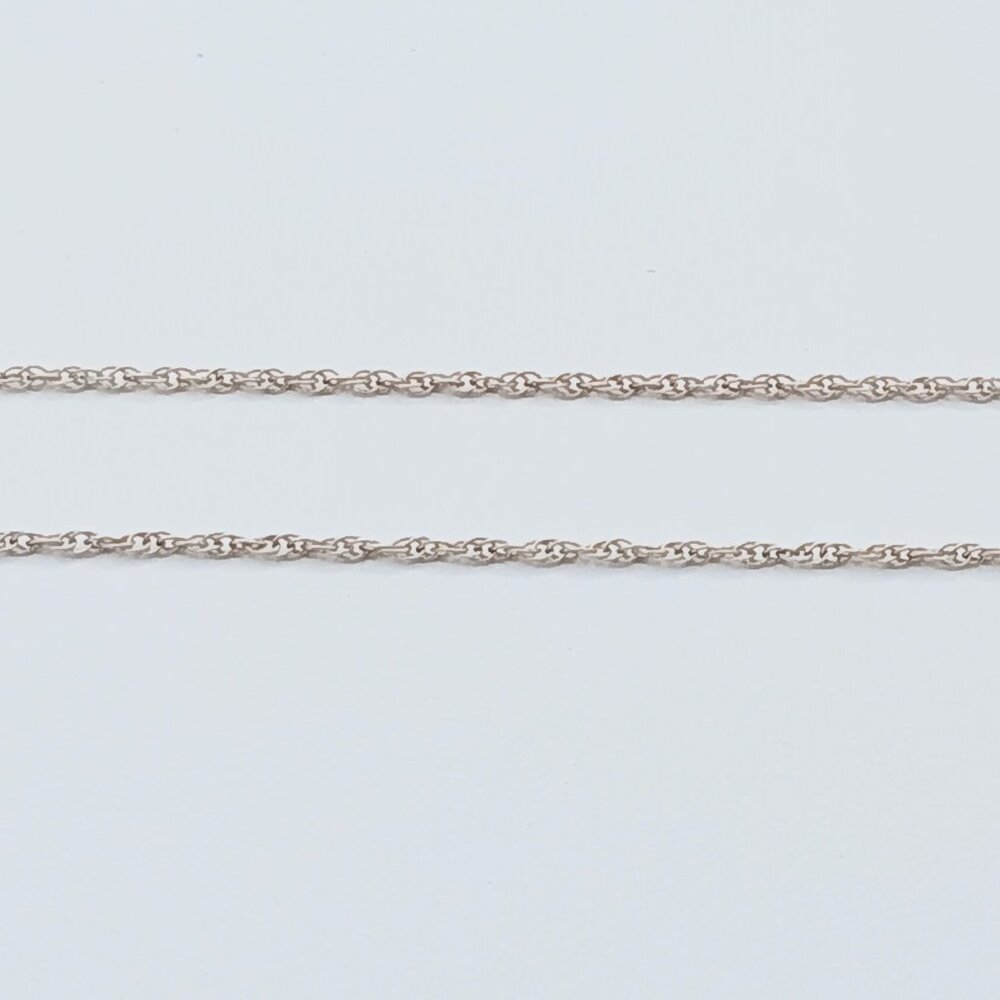Vintage 925 Sterling Silver Rope Chain 17.5" Necklace